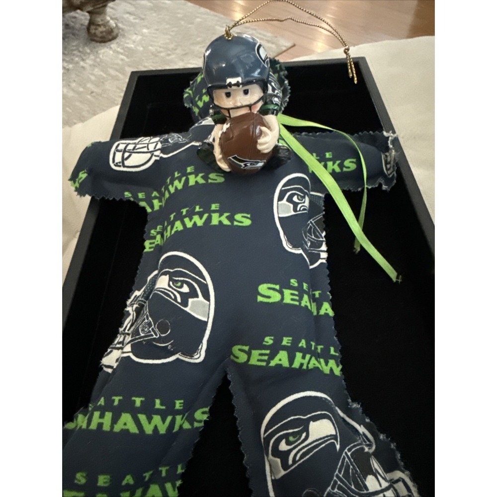 Seattle Seahawks NFL Christmas Ornament And Dammit‎ Doll.  4723